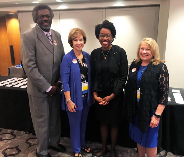 ANA President Ernest Grant, ANA Enterprise CNO Debbie Hatmaker, U.S. Rep. Lauren Underwood (D-IL), ANA Enterprise CEO Loressa Cole on Hill Day